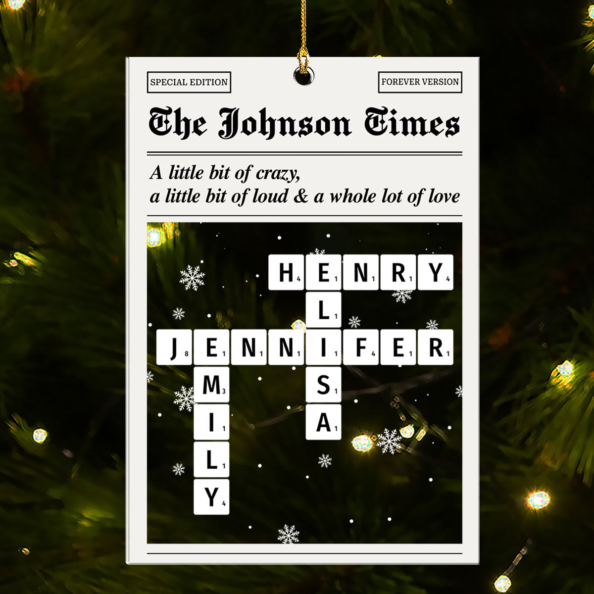 A Family Full Of Joy - Personalized Custom Acrylic Ornament