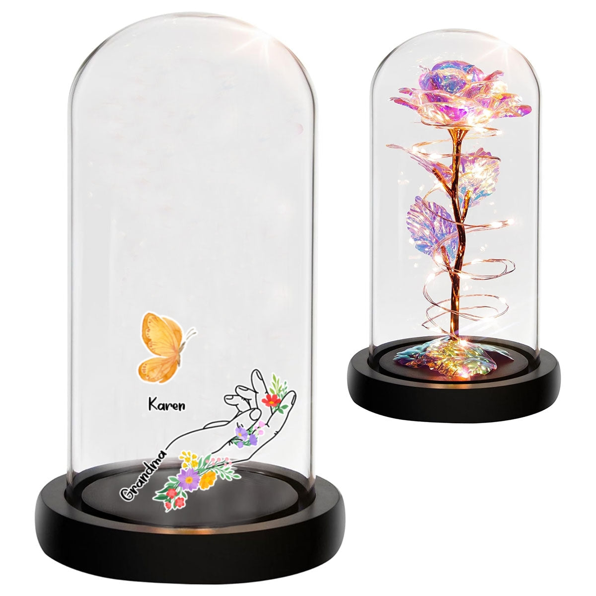 Garden Of Love - Personalized Custom Sparkly Rose