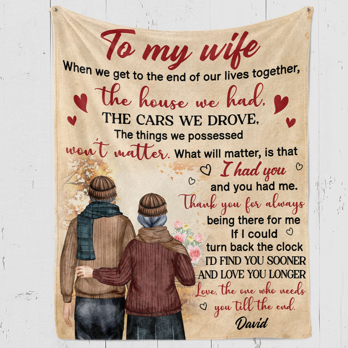 This Blanket Is For My Wife - Personalized Custom Fleece Blanket