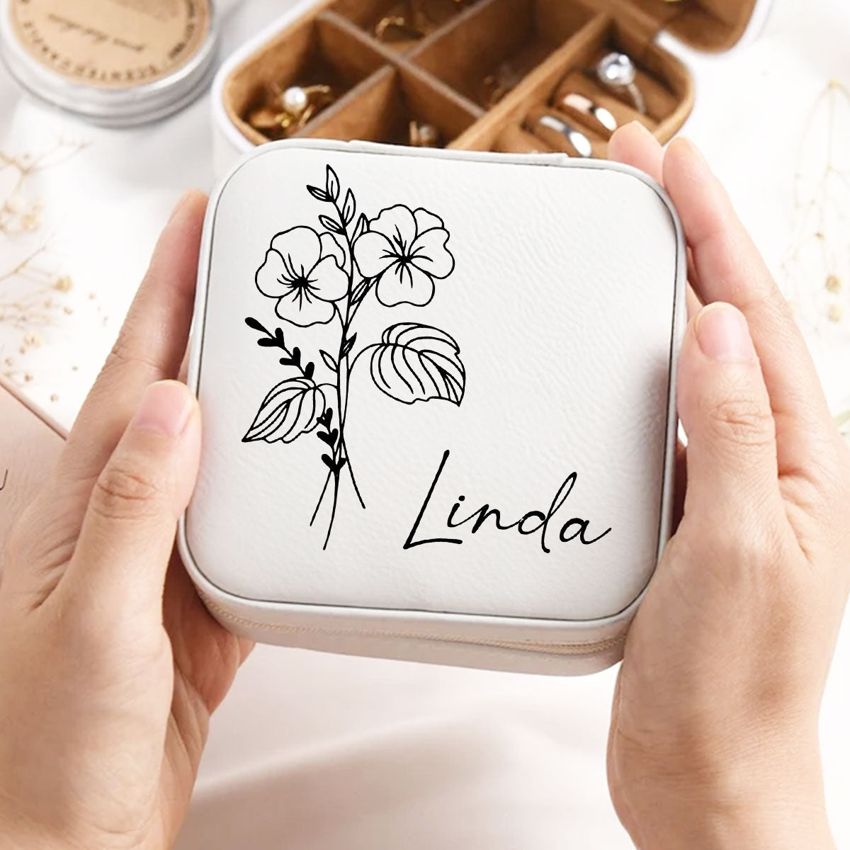 Best Friends Bloom Together - Personalized Custom Jewelry Box