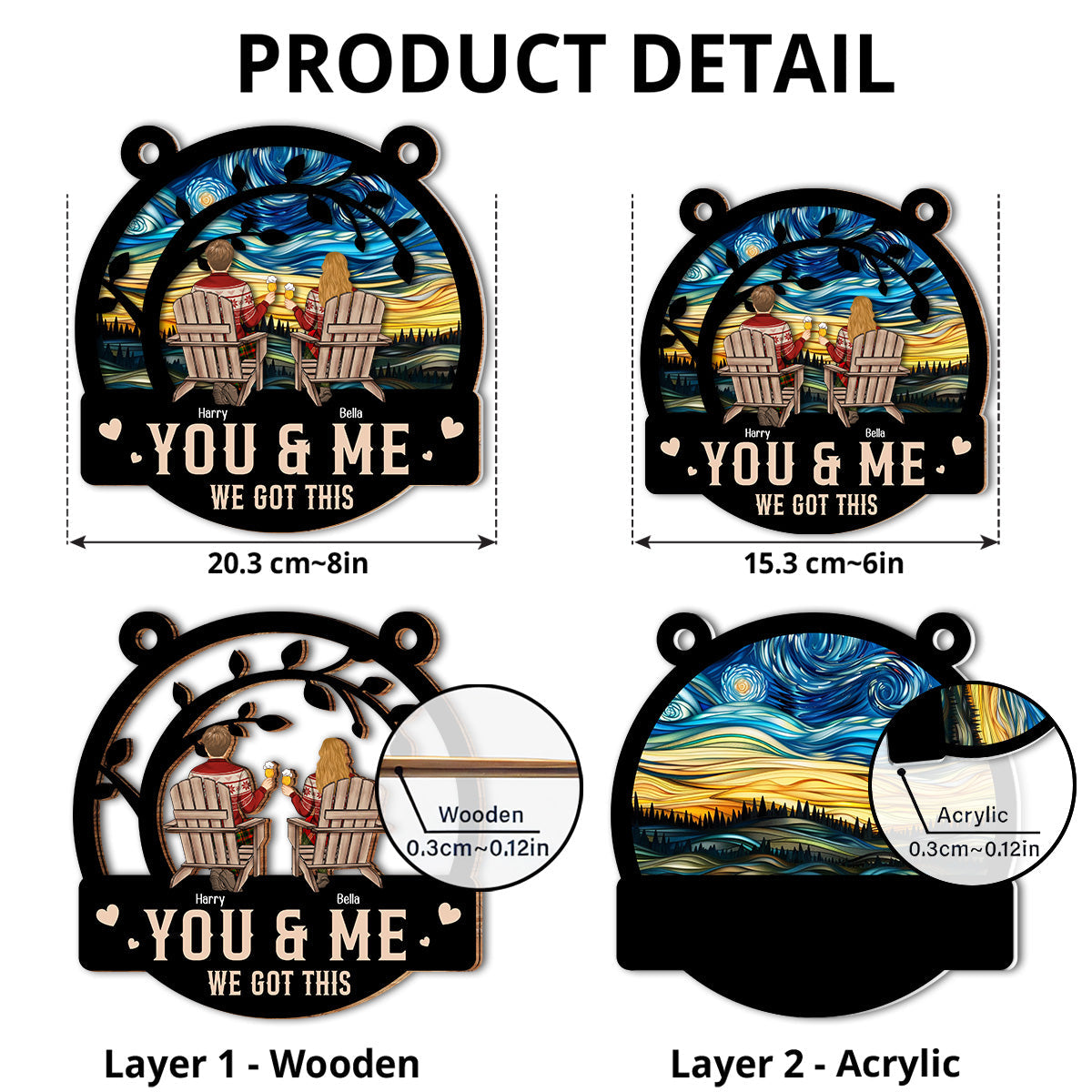 You & Me We Got This Merry Christmas - Personalized Custom Suncatcher