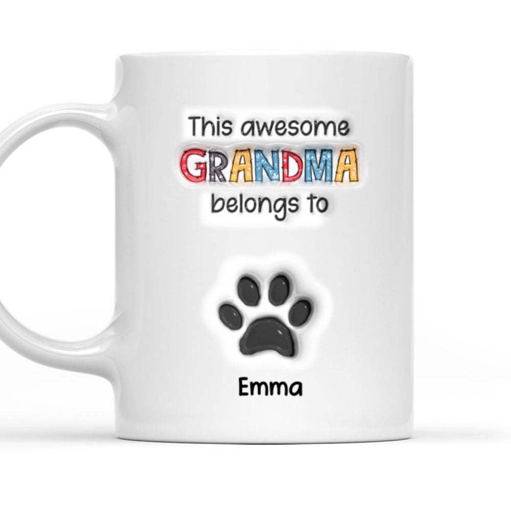 This Awesome Nana Belongs to Us - Personalized Custom 3D Inflated Effect Mug
