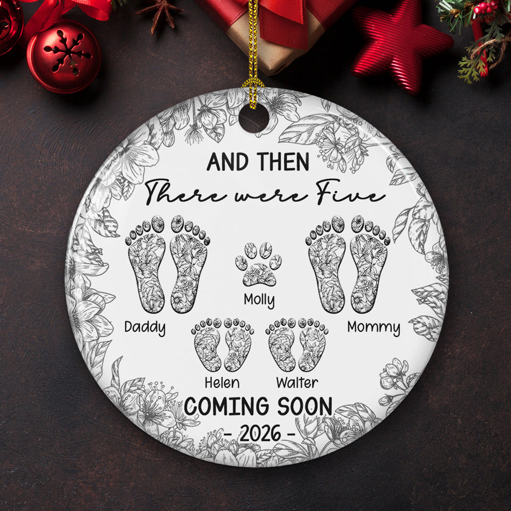 Love Makes A Family Grow - Personalized Custom Ceramic Ornament