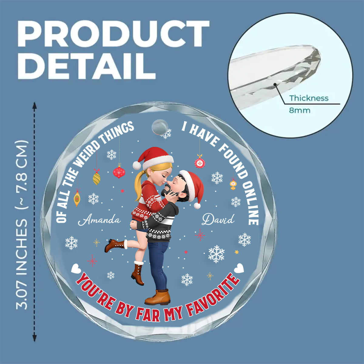 I Have Found Online - Personalized Custom Glass Ornament