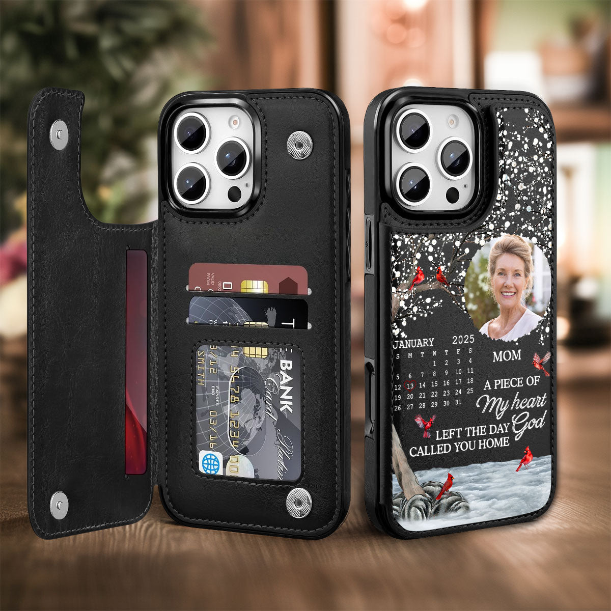 The Moment My Heart Changed Forever - Personalized Custom Leather Phone Case