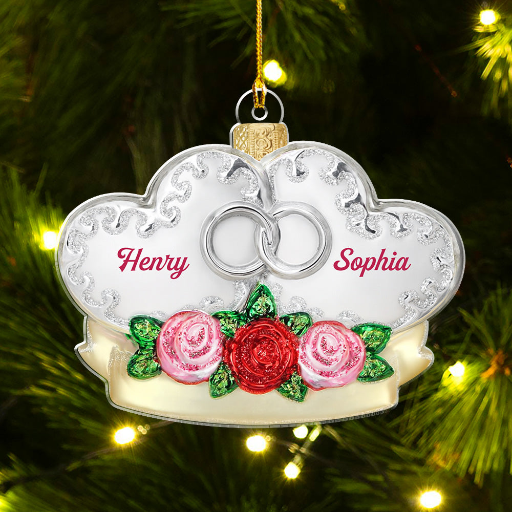 The Day We Got Married - Personalized Custom 3D Effect Acrylic Ornament