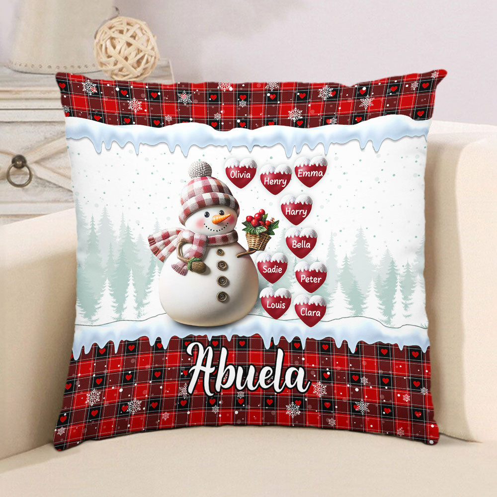 Snowman Grandma - Personalized Custom Pillow