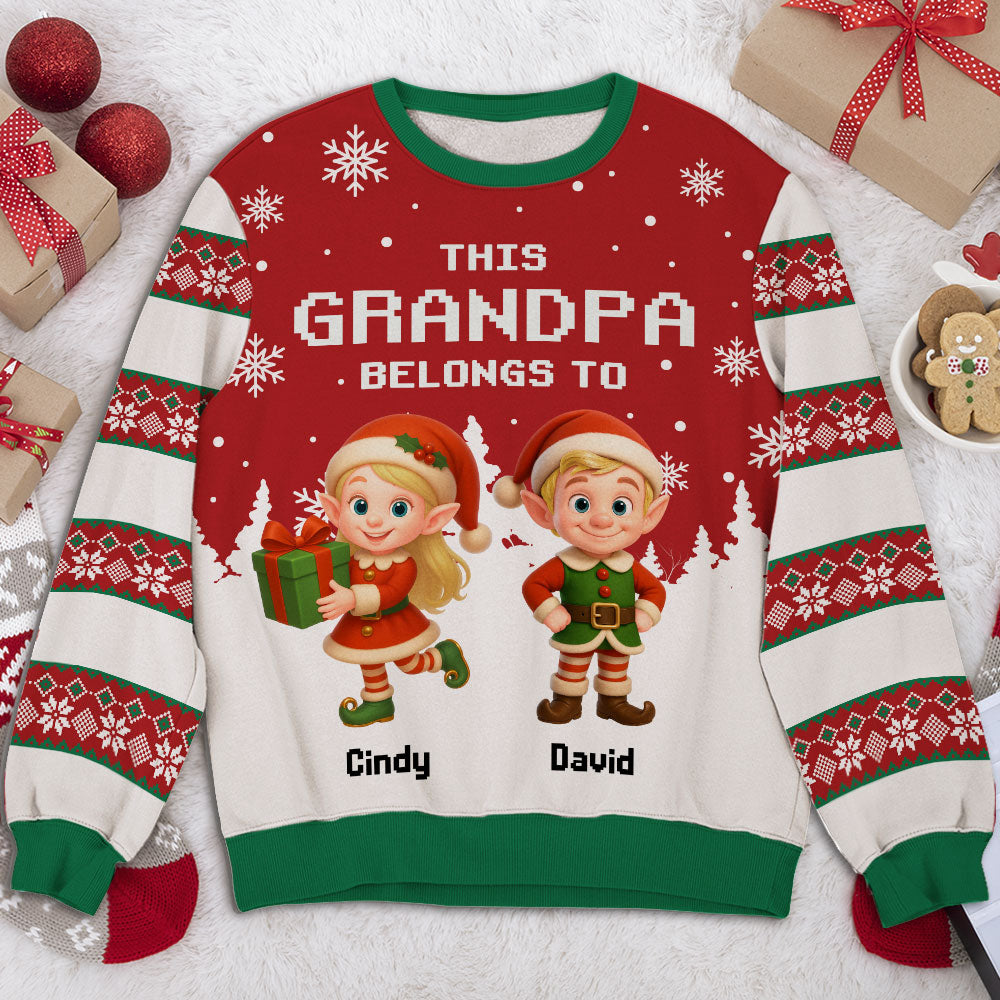 This Grandma Belongs To - Personalized Custom All-Over-Print Sweatshirt