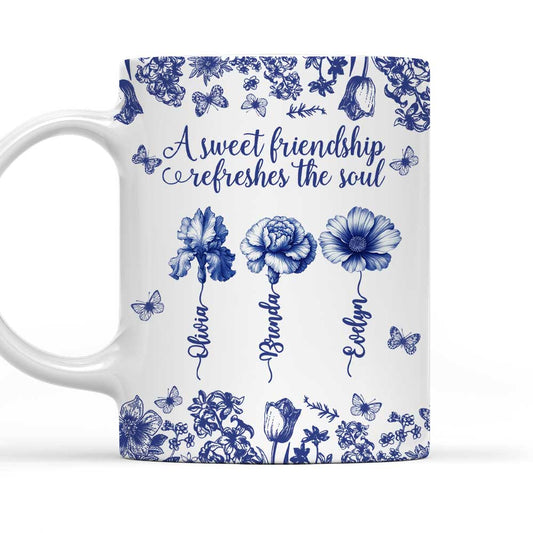 A Sweet Friendship Toile - Personalized Custom Coffee Mug