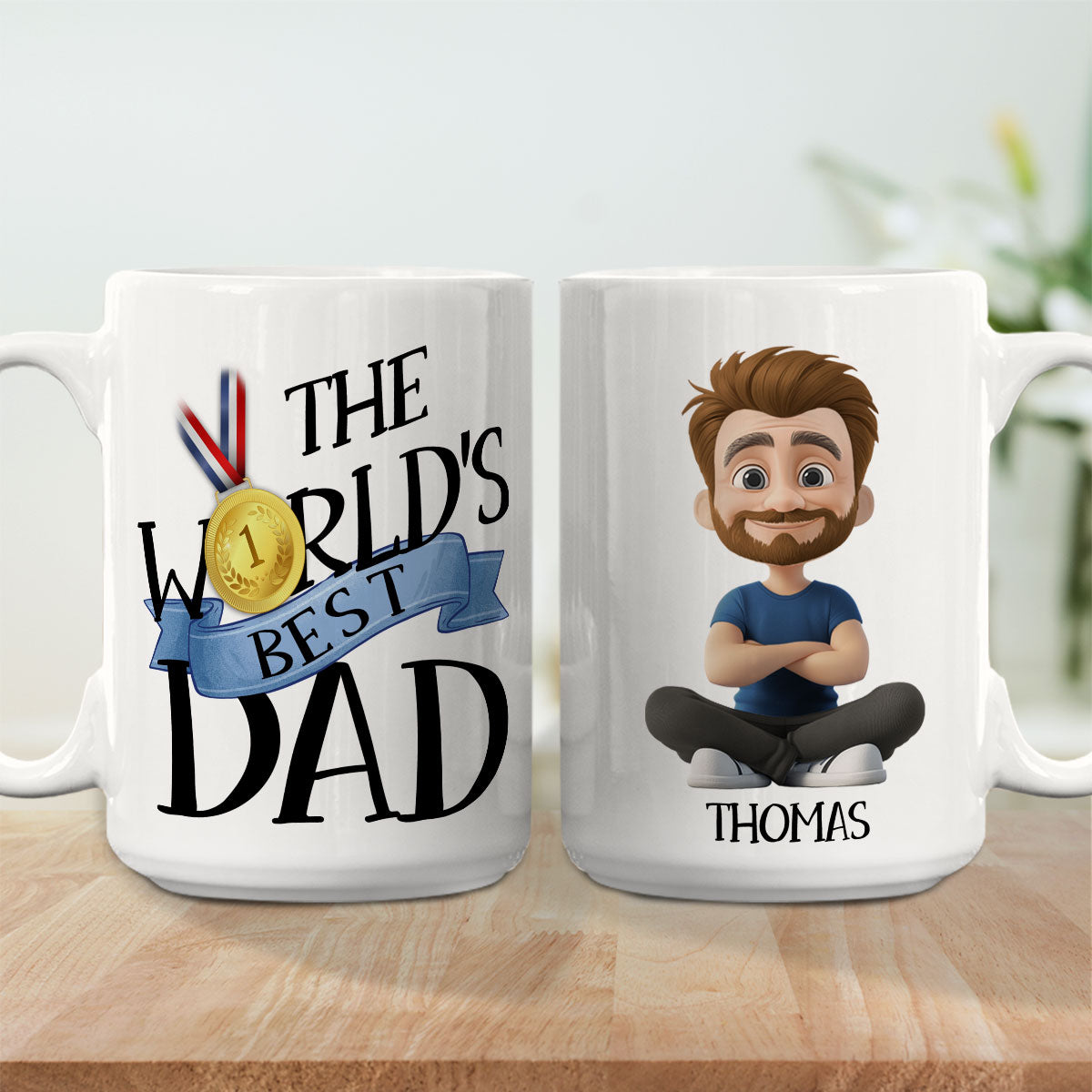 For The World Best Dad - Personalized Custom Coffee Mug