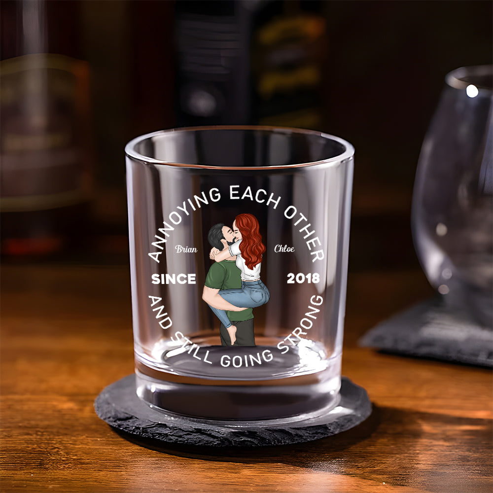 Annoying Each Other - Personalized Custom Whiskey Glass