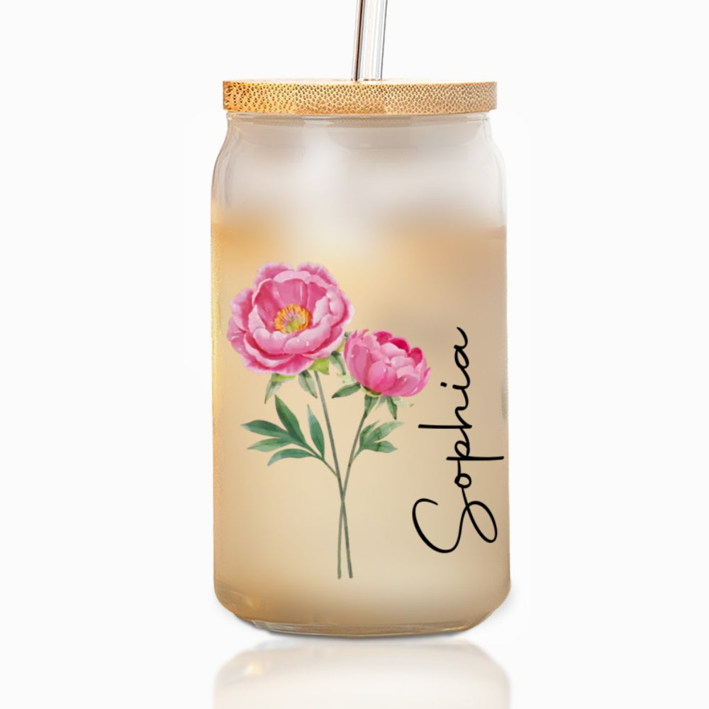 Live Bloom Wildly - Personalized Custom Glass Can