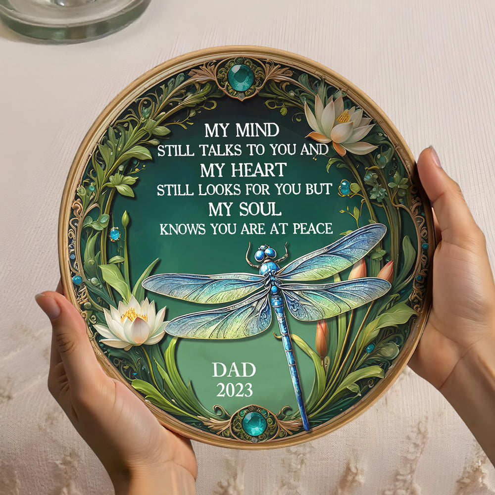 My Mind My Heart My Soul Dragonfly - Personalized Custom Plate