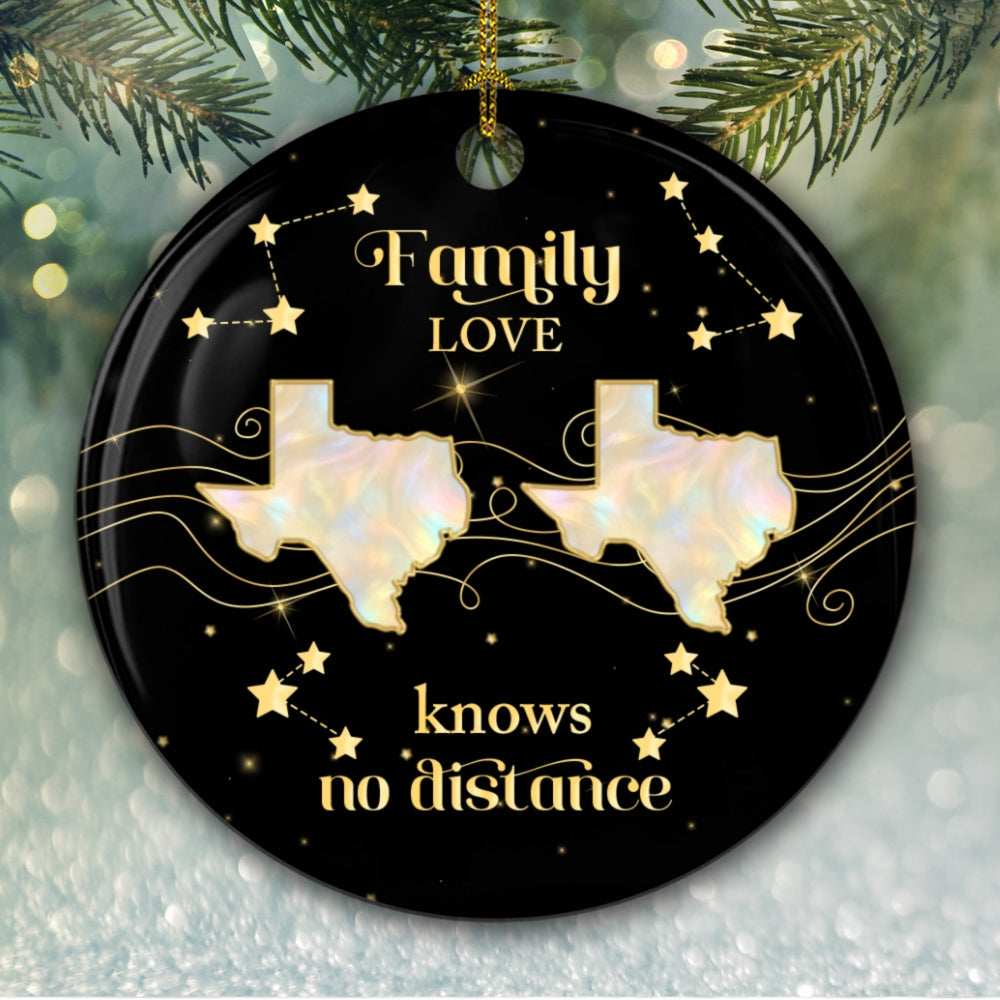 Family Love Star Version - Personalized Custom Ceramic Ornament