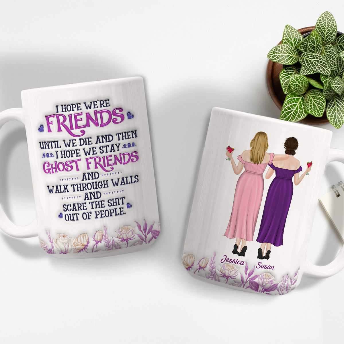 Friends Until We Die - Personalized Custom 3D Inflated Effect Mug