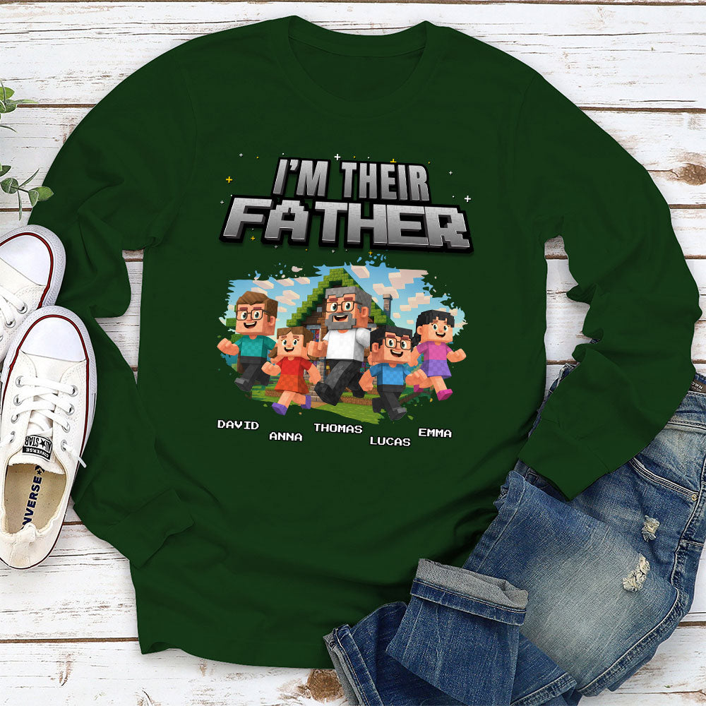 Dad Power Pixel - Personalized Custom Shirt