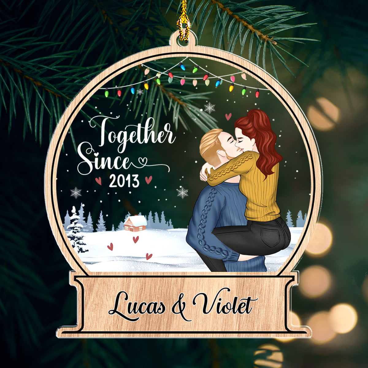 Our First Christmas Together - Personalized Custom Acrylic Ornament
