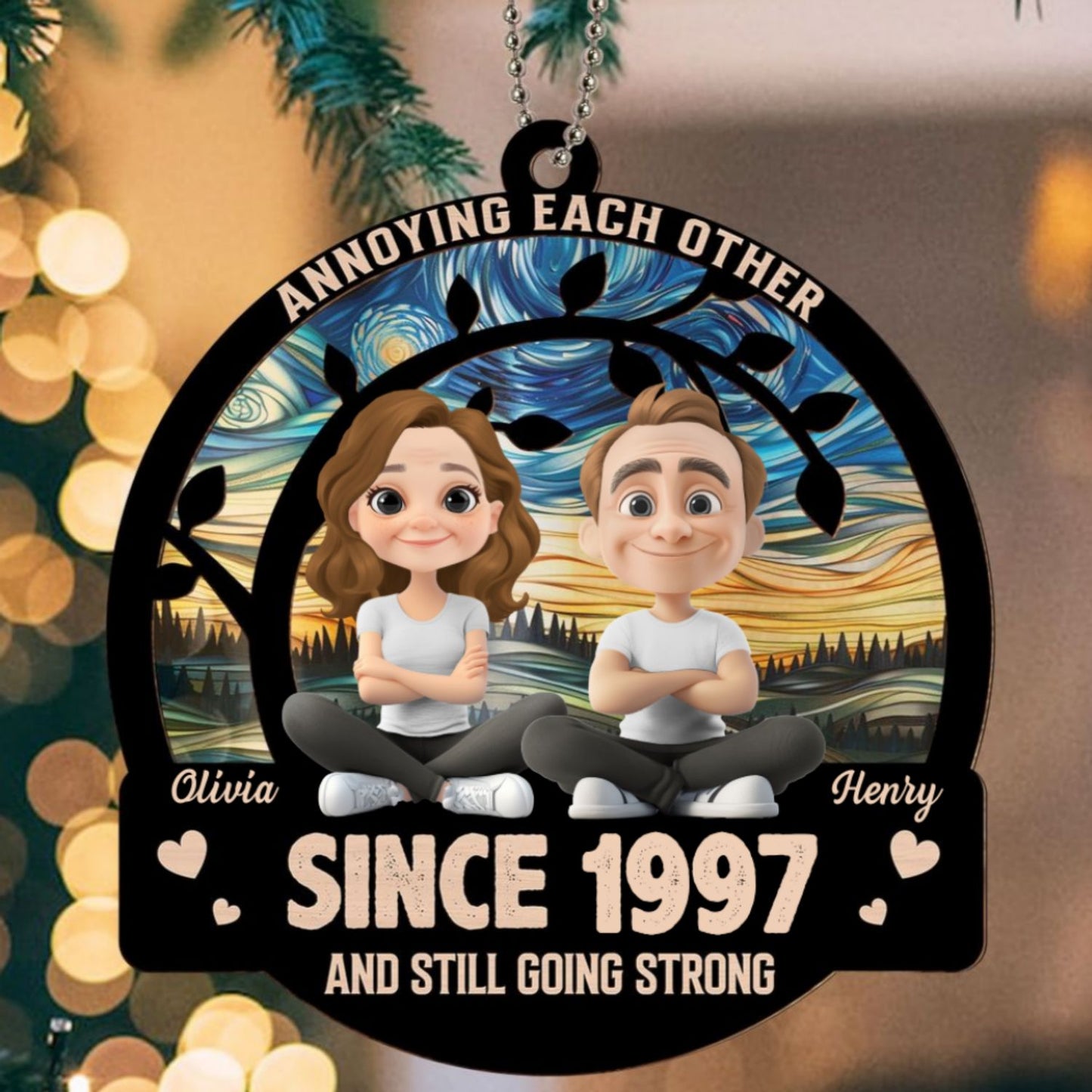 Together Forever - Personalized Custom Suncatcher Ornament