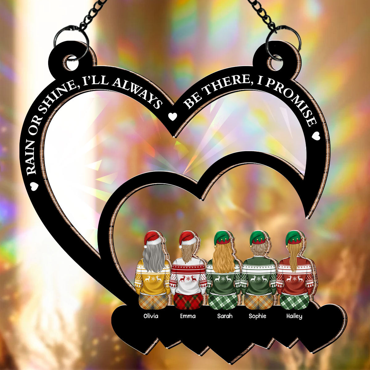 Friends Are The Sunshine - Personalized Custom Rainbow Suncatcher