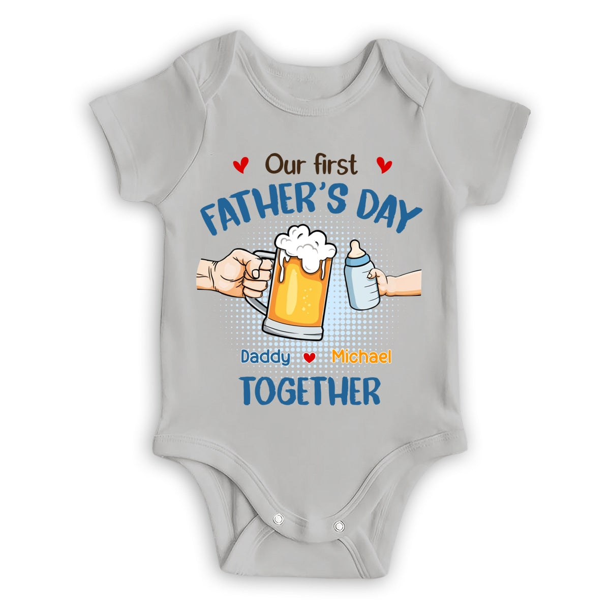 Our First Father Day Cheer - Personalized Custom T-shirt And Onesie