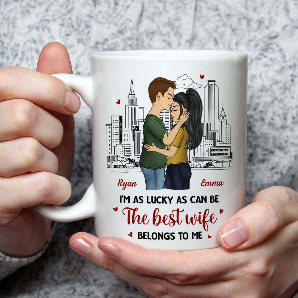 As Lucky As Can Be - Personalized Custom Coffee Mug