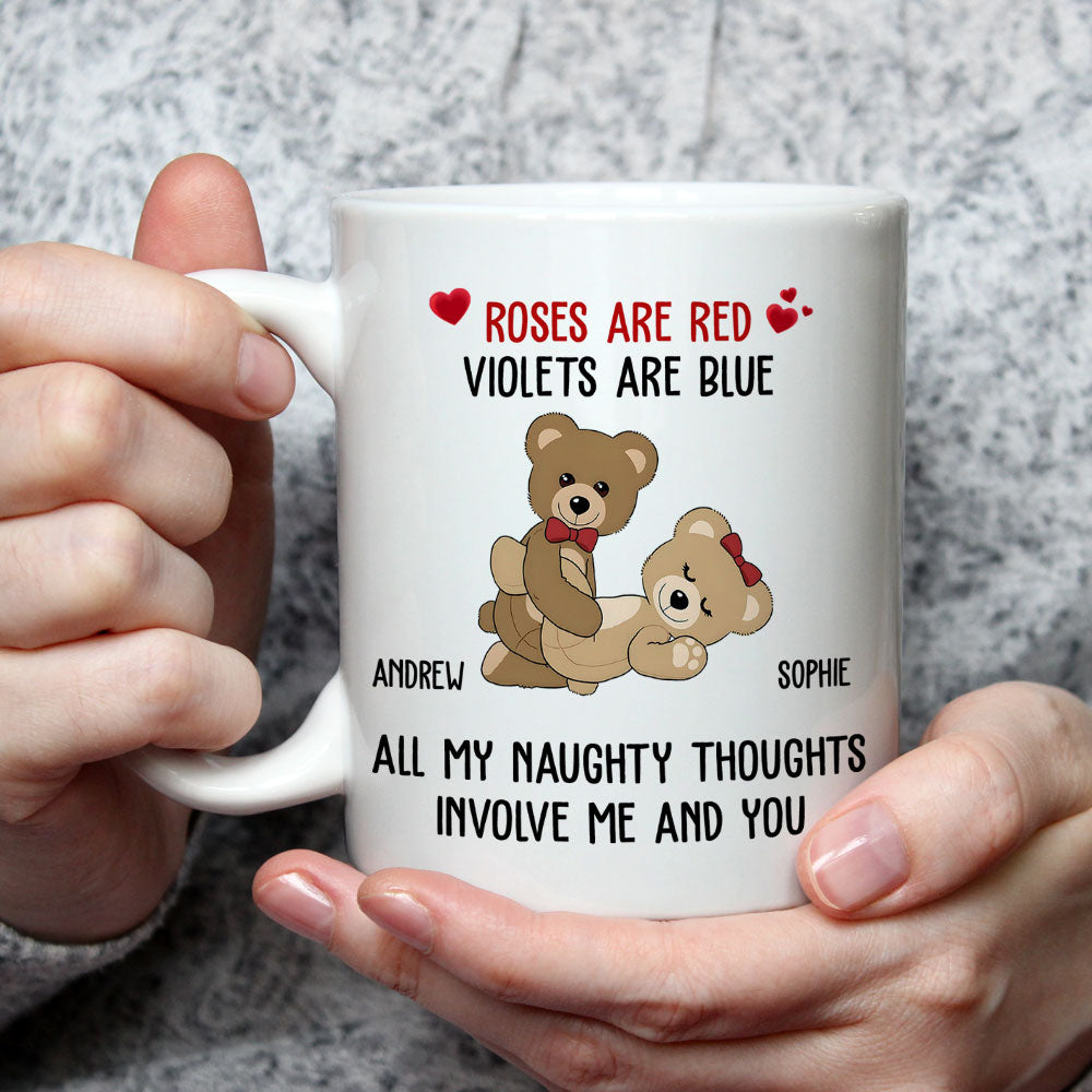 Naughty Thoughts - Personalized Custom Coffee Mug