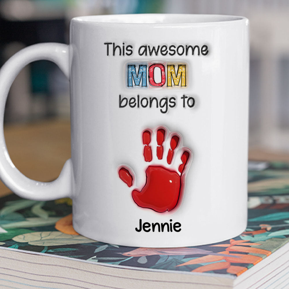 This Awesome Nana Belongs to Us - Personalized Custom 3D Inflated Effect Mug