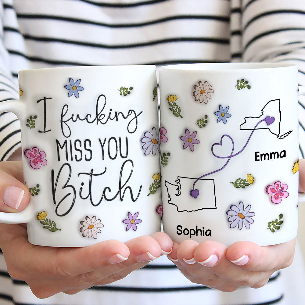 I Miss You Bestie - Personalized Custom 3D Inflated Effect Mug