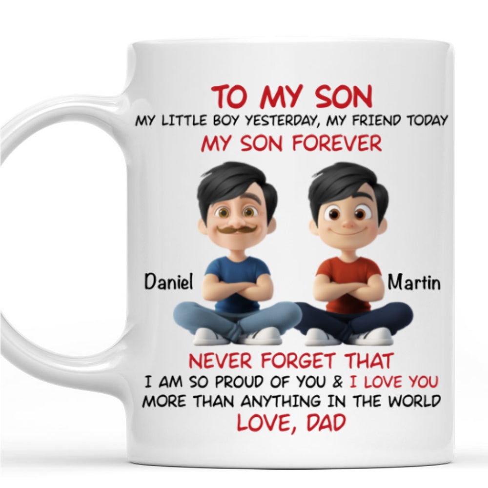 My Son Forever - Personalized Custom Coffee Mug