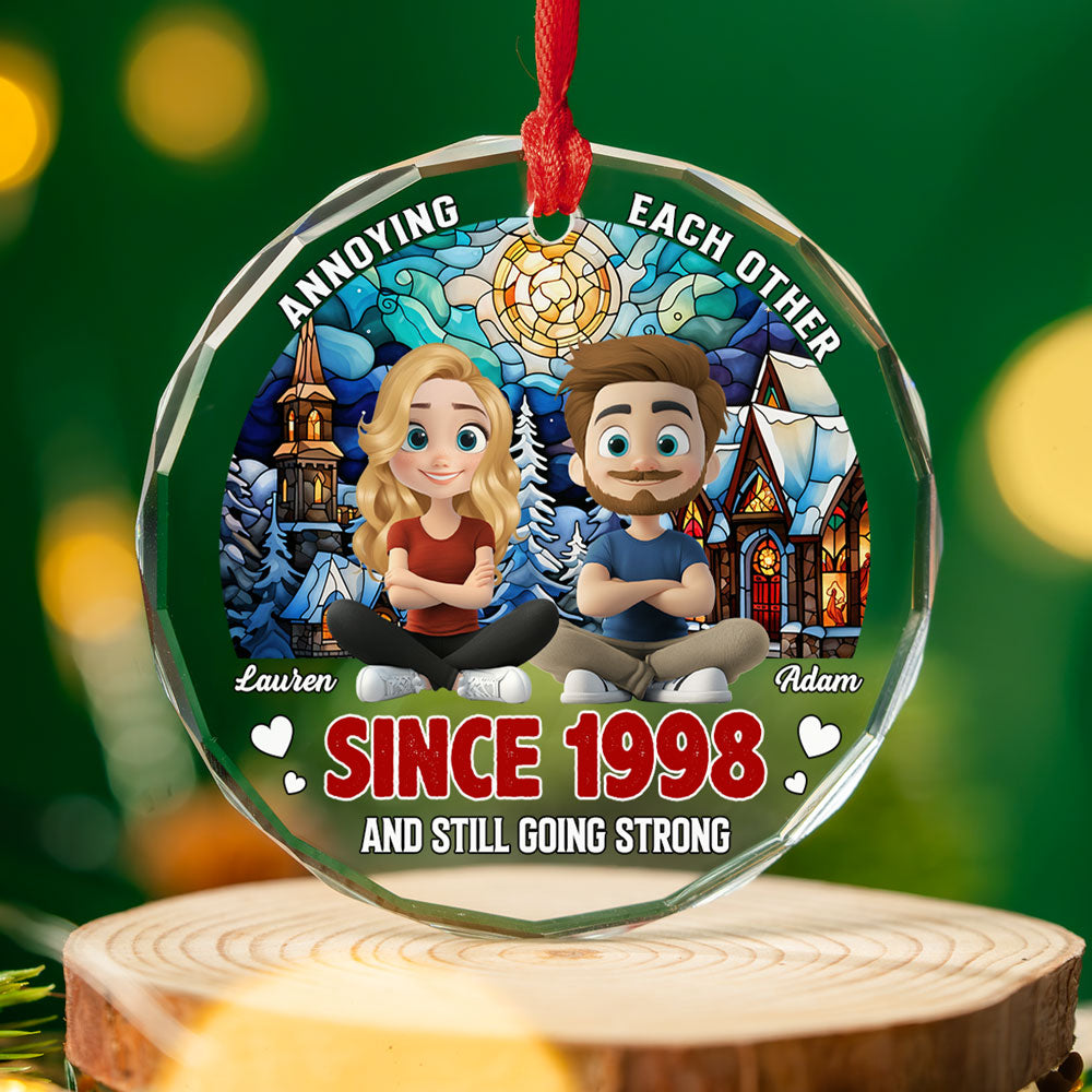 Love You Forever - Personalized Custom Glass Ornament