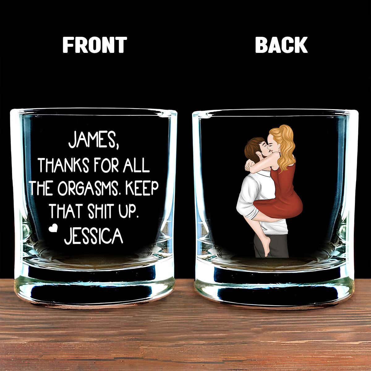 Thanks For All - Personalized Custom Whiskey Glass