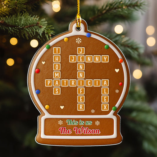 Gingerbread Ball - Personalized Custom 3D Effect Acrylic Ornament
