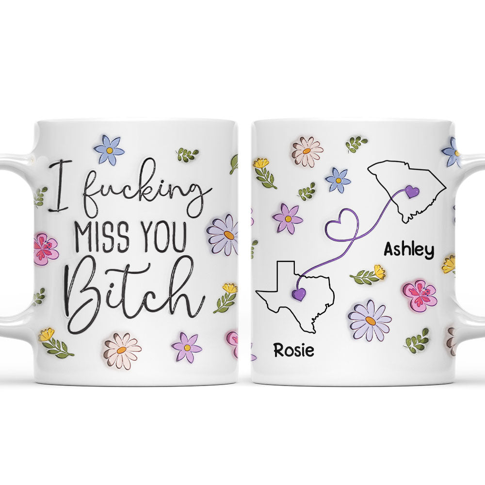 I Miss You Bestie More Friends Version - Personalized Custom 3D Inflated Effect Mug