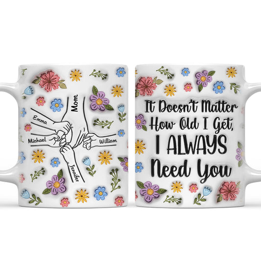 I Always Need You Version 2 - Personalized Custom 3D Inflated Effect Coffee Mug