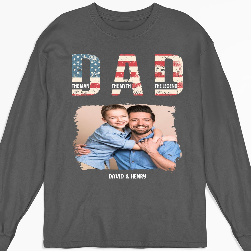 Dad You Are The Legend Photo - Personalized Custom Shirt