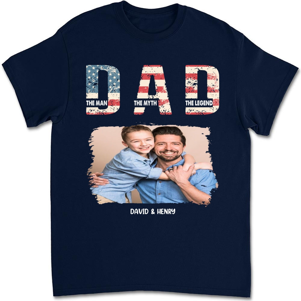 Dad You Are The Legend Photo - Personalized Custom Shirt