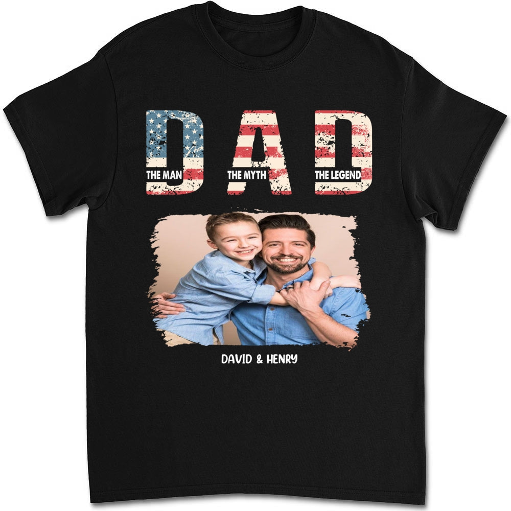 Dad You Are The Legend Photo - Personalized Custom Shirt