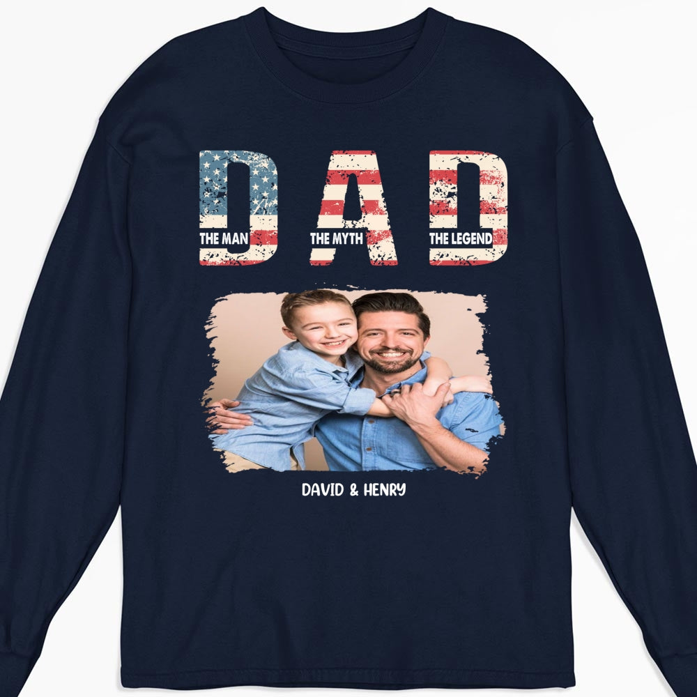 Dad You Are The Legend Photo - Personalized Custom Shirt