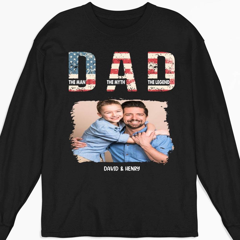 Dad You Are The Legend Photo - Personalized Custom Shirt