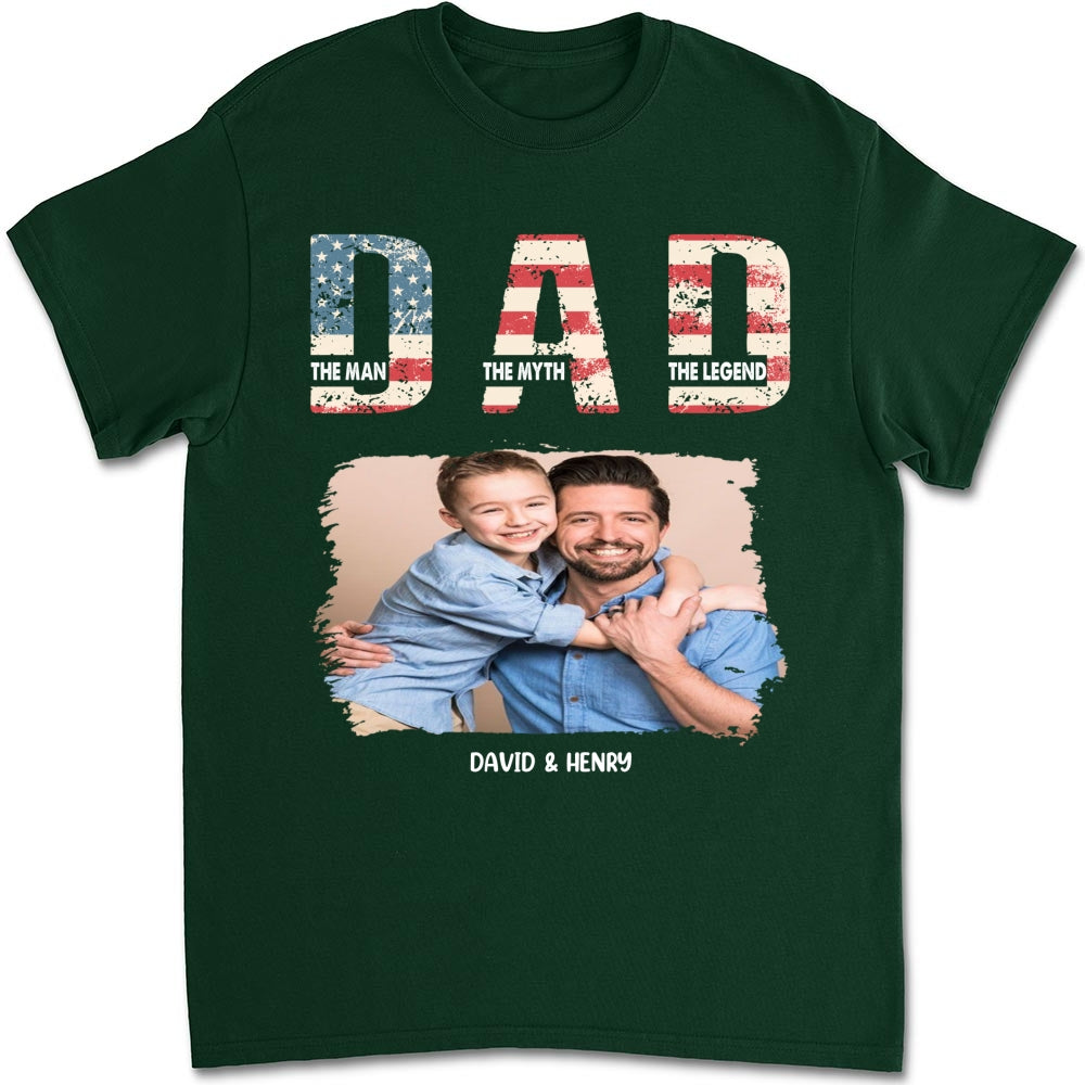 Dad You Are The Legend Photo - Personalized Custom Shirt
