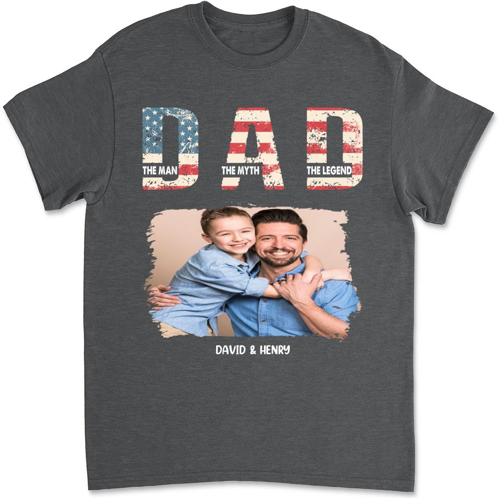 Dad You Are The Legend Photo - Personalized Custom Shirt