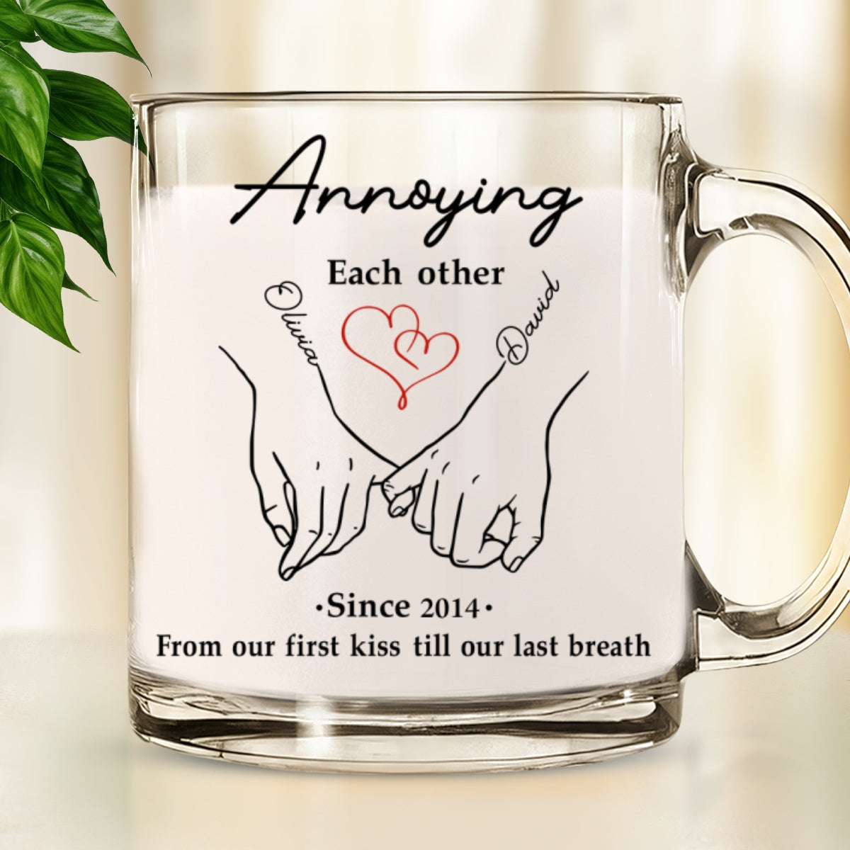 Till Our Last Breath - Personalized Custom Glass Mug