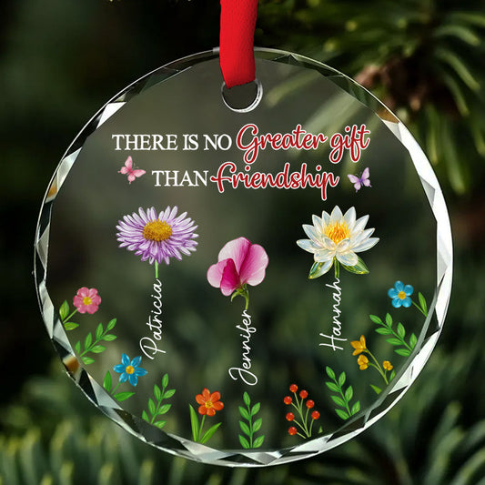 Greatest Friendship - Personalized Custom Glass Ornament