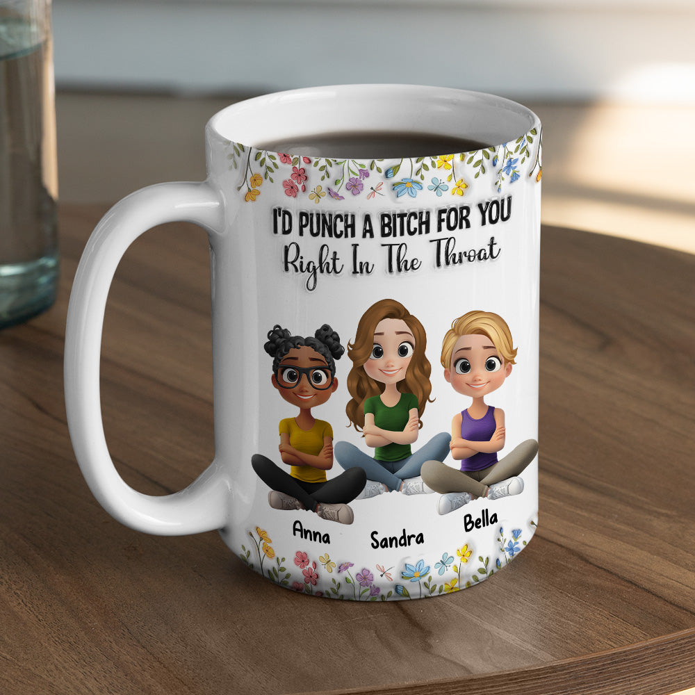 You And Me Bestie Forever Cartoonize - Personalized Custom 3D Inflated Effect Coffee Mug