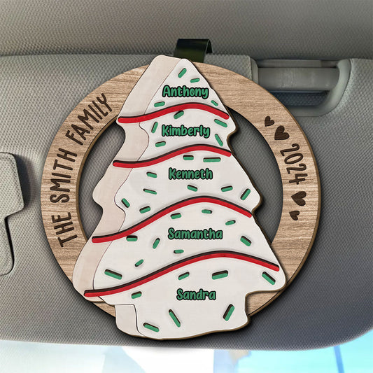 Oh Family Tree Cake - Personalized Custom Car Visor Clip