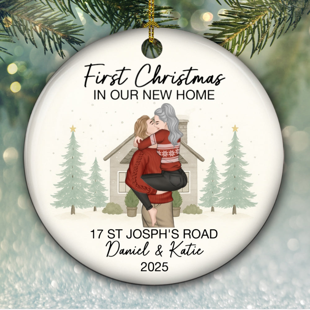 New Home Christmas Memory - Personalized Custom Ceramic Ornament