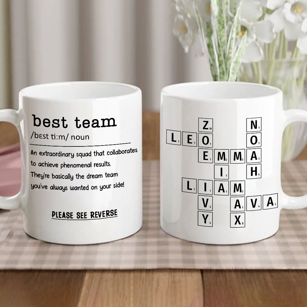 Coworker Crossword - Personalized Custom Coffee Mug