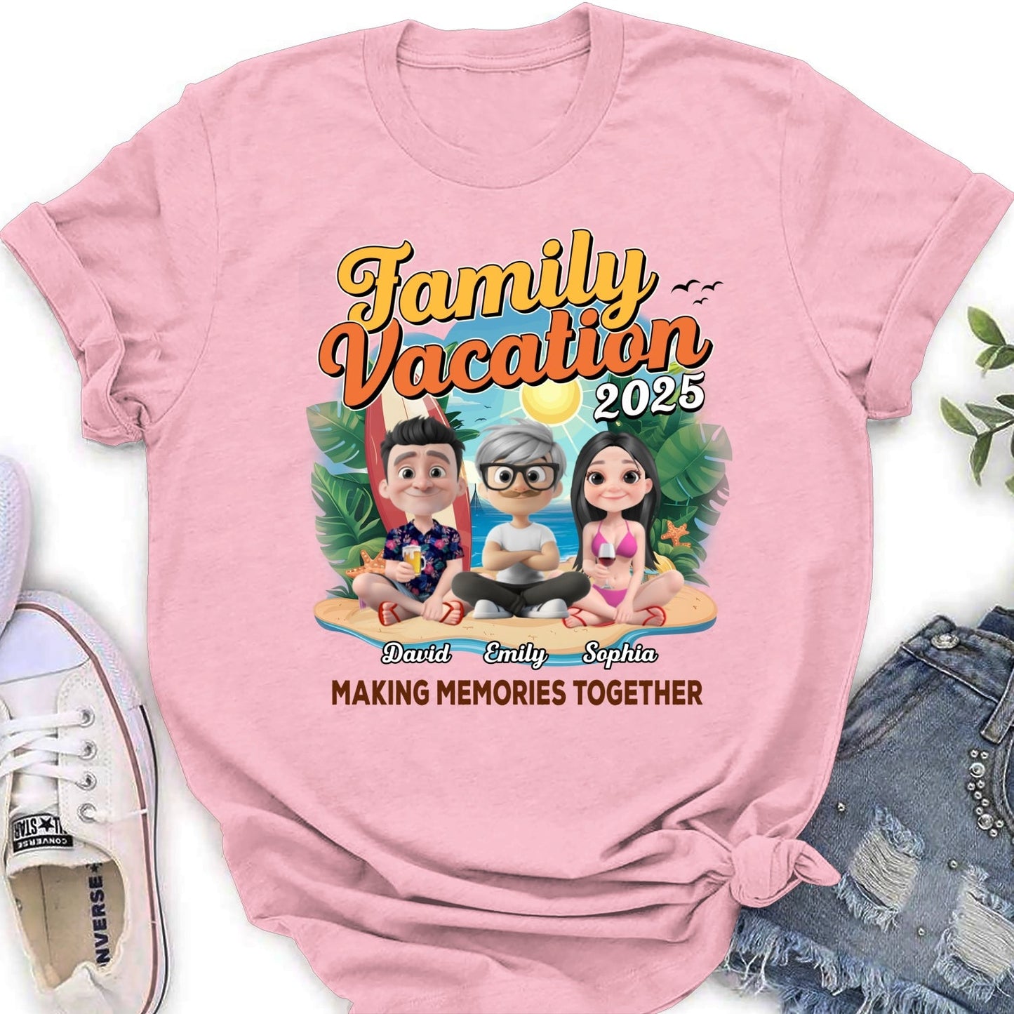 Family Vacation Making Memories Together - Personalized Custom Shirt