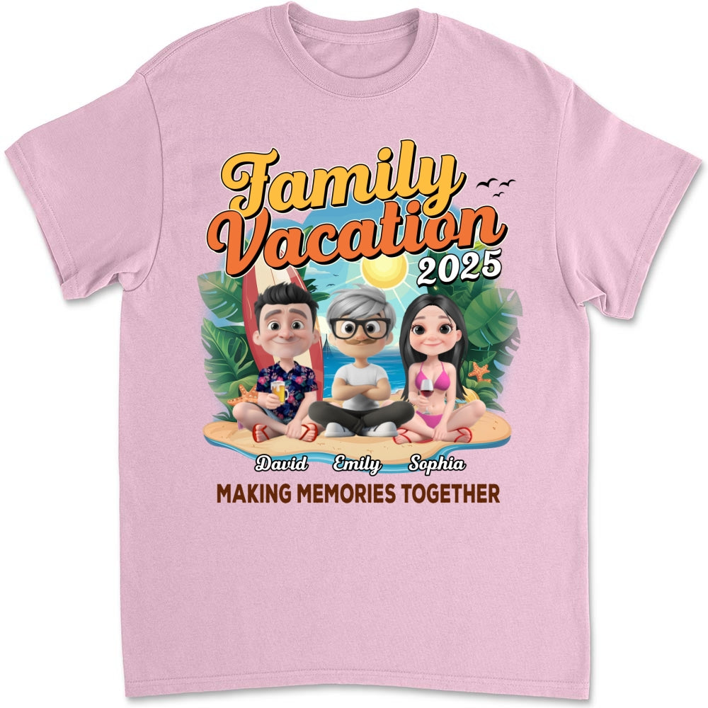 Family Vacation Making Memories Together - Personalized Custom Shirt