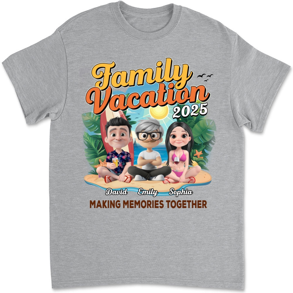 Family Vacation Making Memories Together - Personalized Custom Shirt